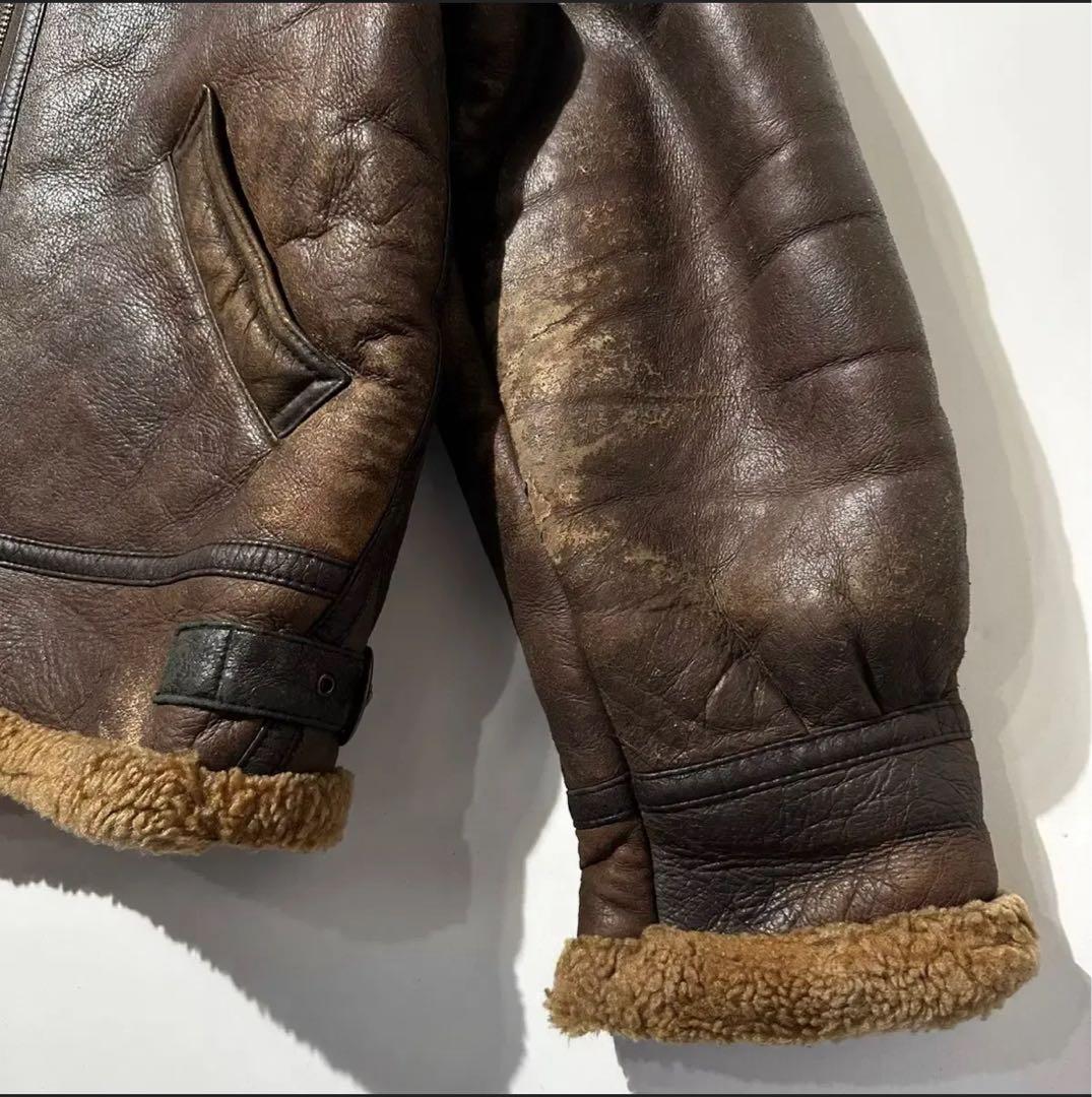 STUSSY ステューシー B-3 ラムスキン　ムートン ブルゾン ジャケット