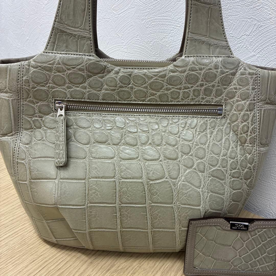 BAGFAN JRA 本クロコダイル レザートート 高級バッグ 正規タグ付き