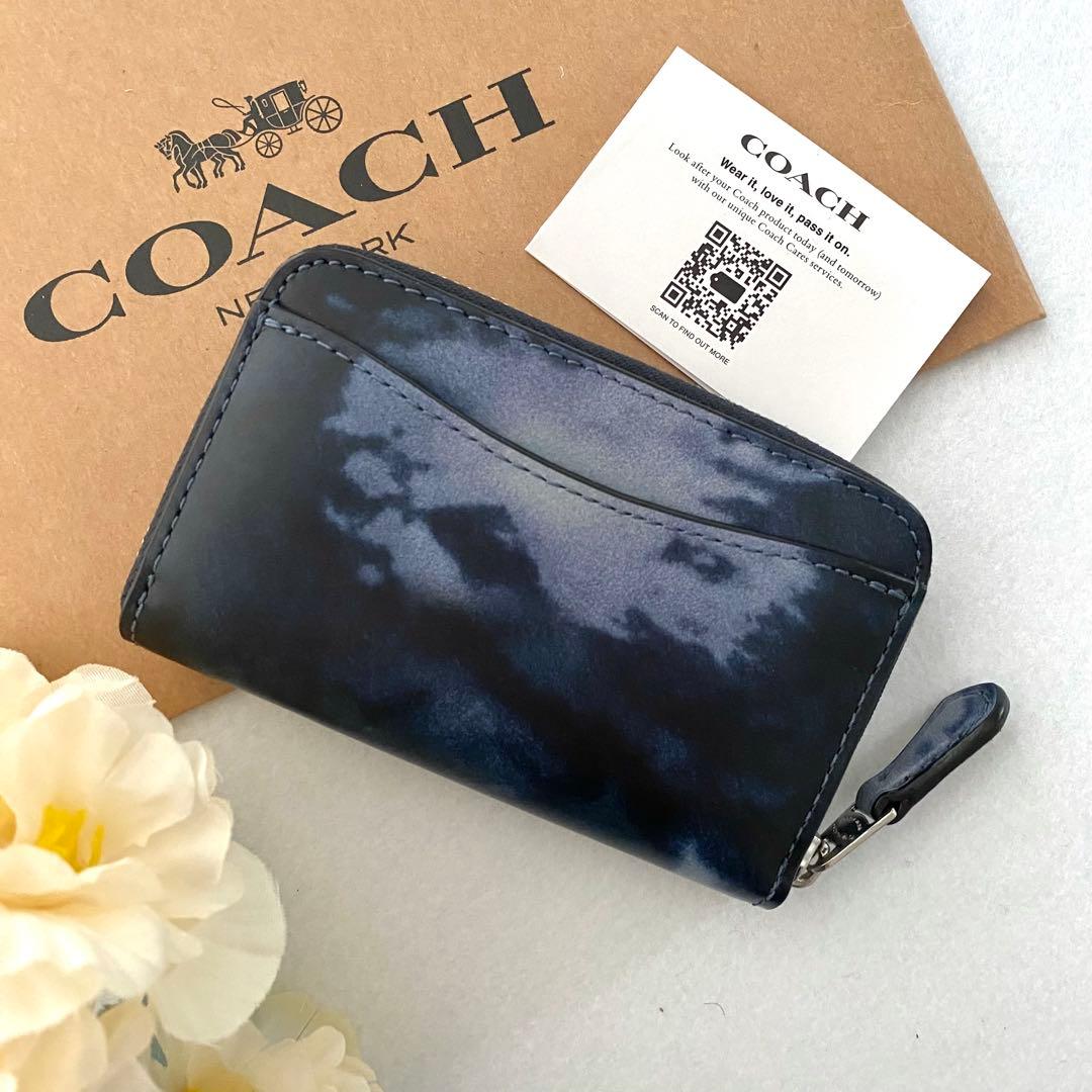 新品　正規品☆COACH コーチ　メンズ　ケース　タイダイ　ブルー