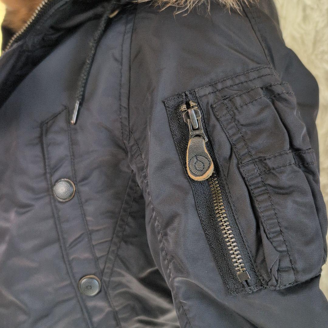 希少 goa ゴア　ラクーンファーコート　ミリタリー　モッズコート　ブラック