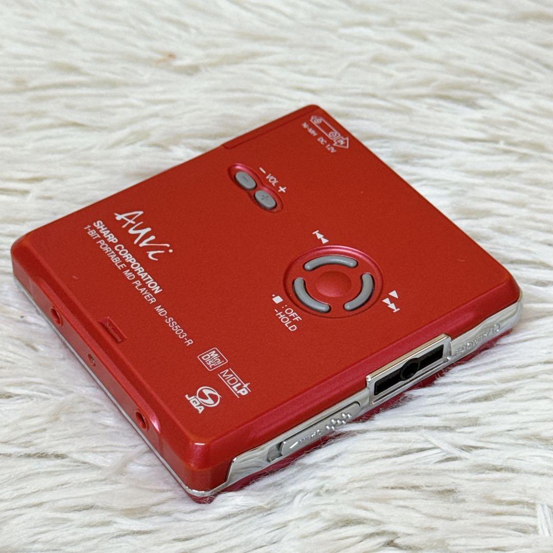 SHARP ポータブルMDプレーヤー MD-SS503-R レッド シャープ 赤