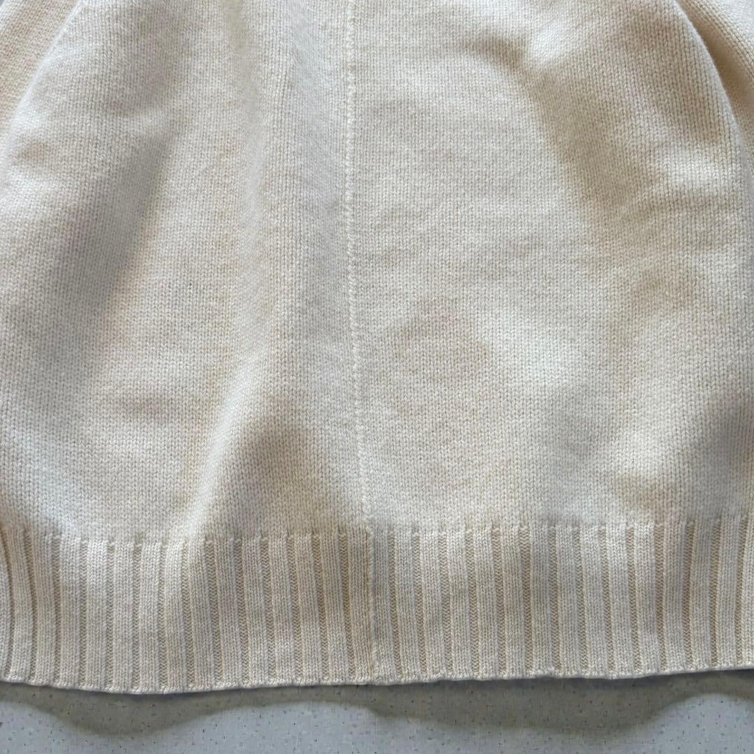 TOMORROWLAND マカフィー　ラムカシミヤ クルーネックプルオーバー　白