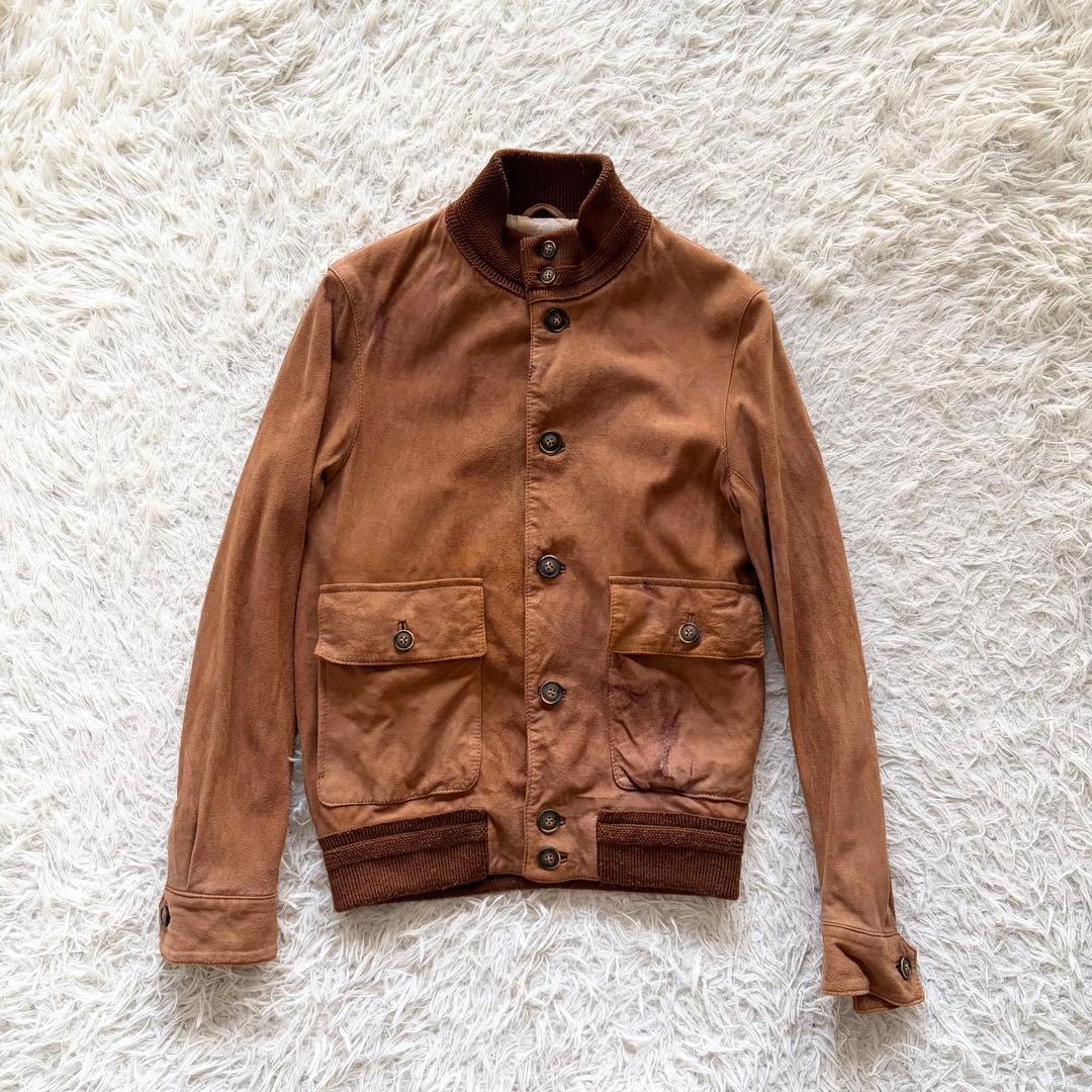 Cinquanta バルスター ゴート スエードドライビングブルゾン サイズ46