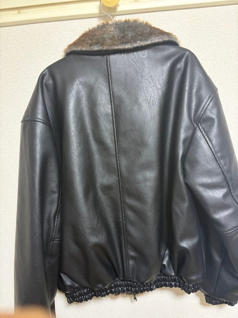 Camphor wood フェイクレザーファー　リバーシブルフライトジャケット