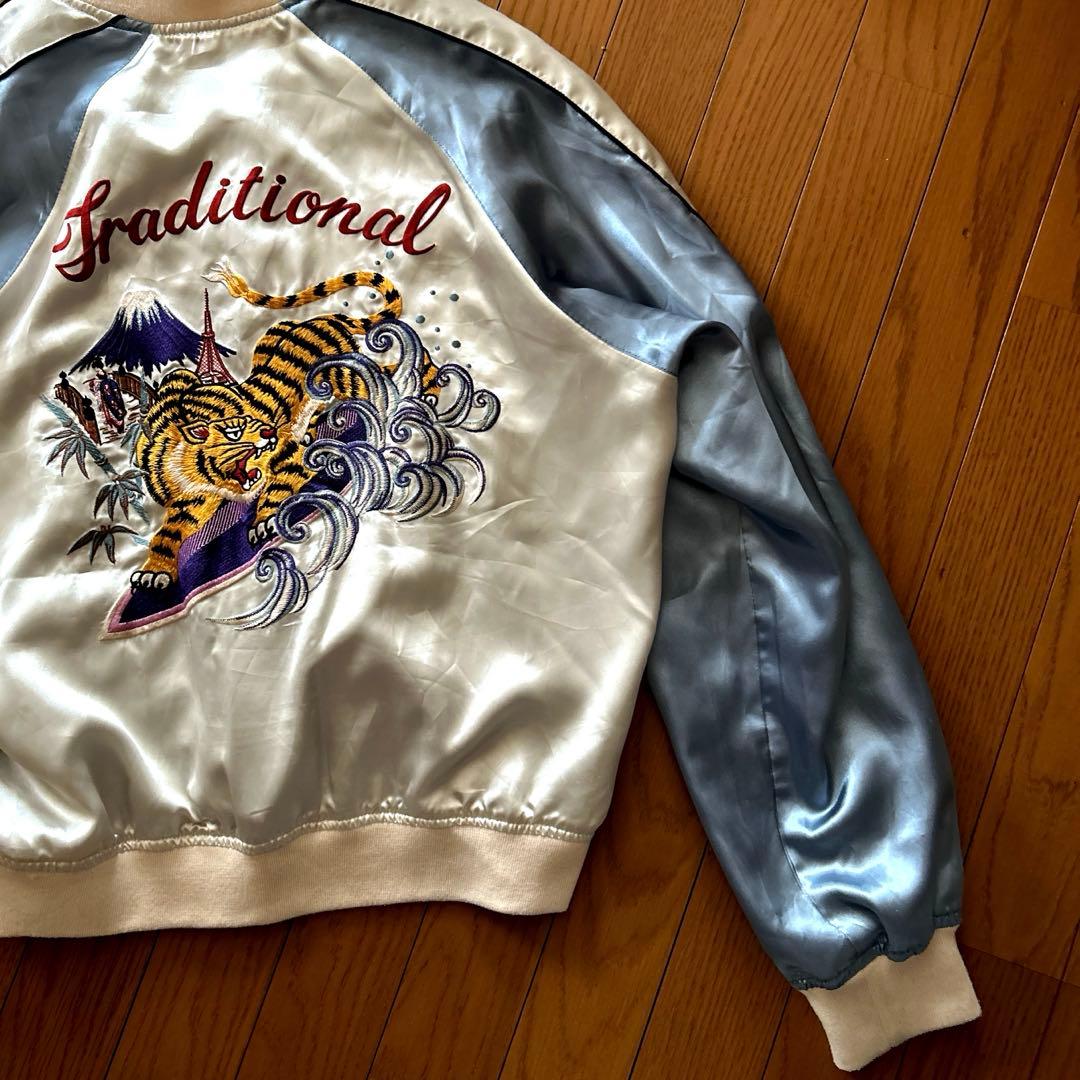 KEITA MARUYAMA スカジャン ホワイト・ブルー　Ｍサイズ