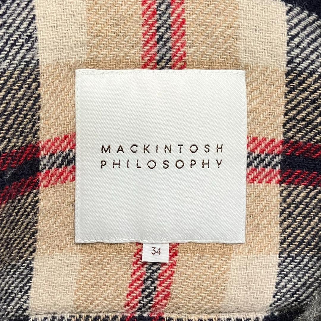 極美品✨マッキントッシュ ダッフルコート ヘリンボーン チェック柄 グレー S