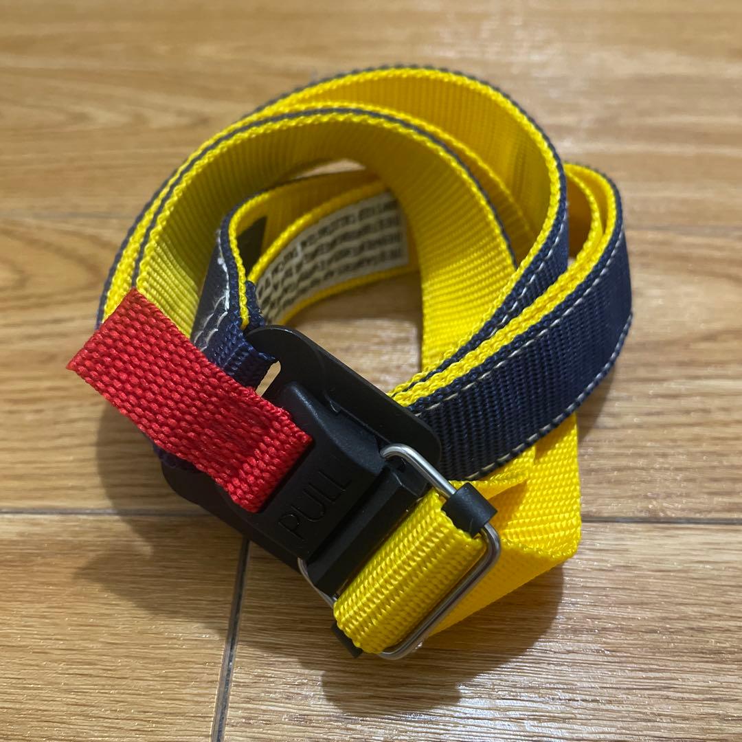 URAH ユラ \"GACHA BELT\" イエロー×ネイビー