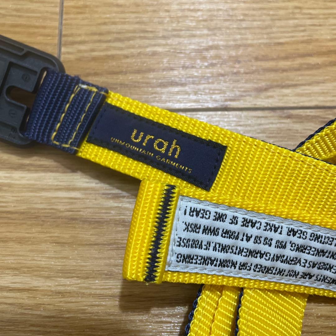 URAH ユラ \"GACHA BELT\" イエロー×ネイビー