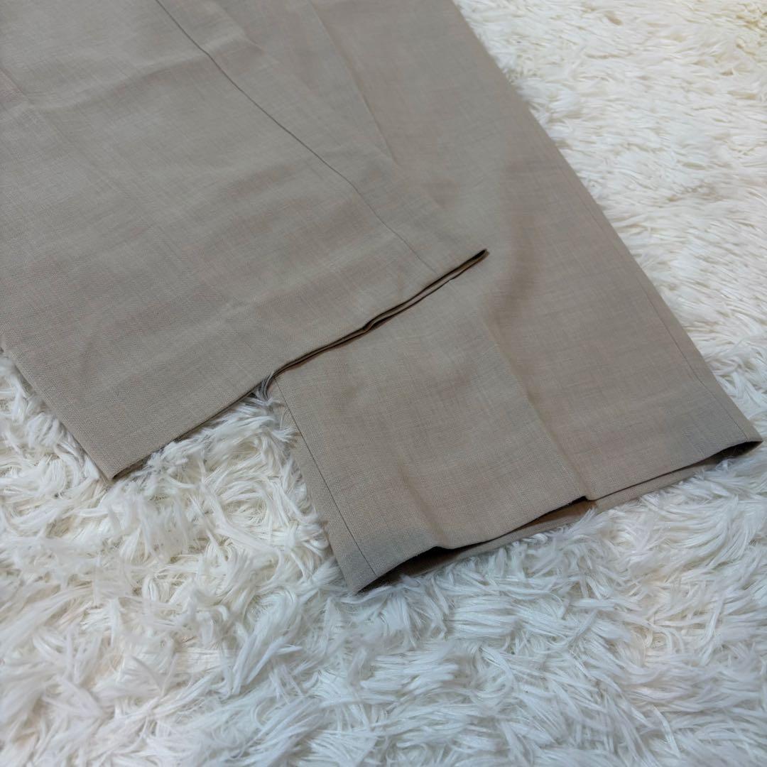 グリーンレーベルリラクシング 洗える ノーカラーパンツスーツ ワイドパンツ 40