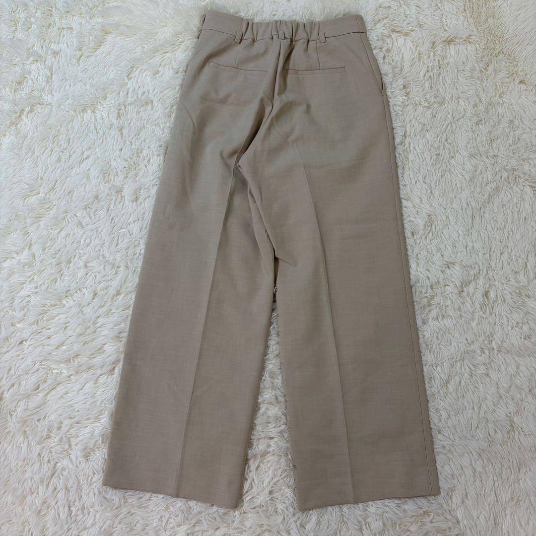 グリーンレーベルリラクシング 洗える ノーカラーパンツスーツ ワイドパンツ 40