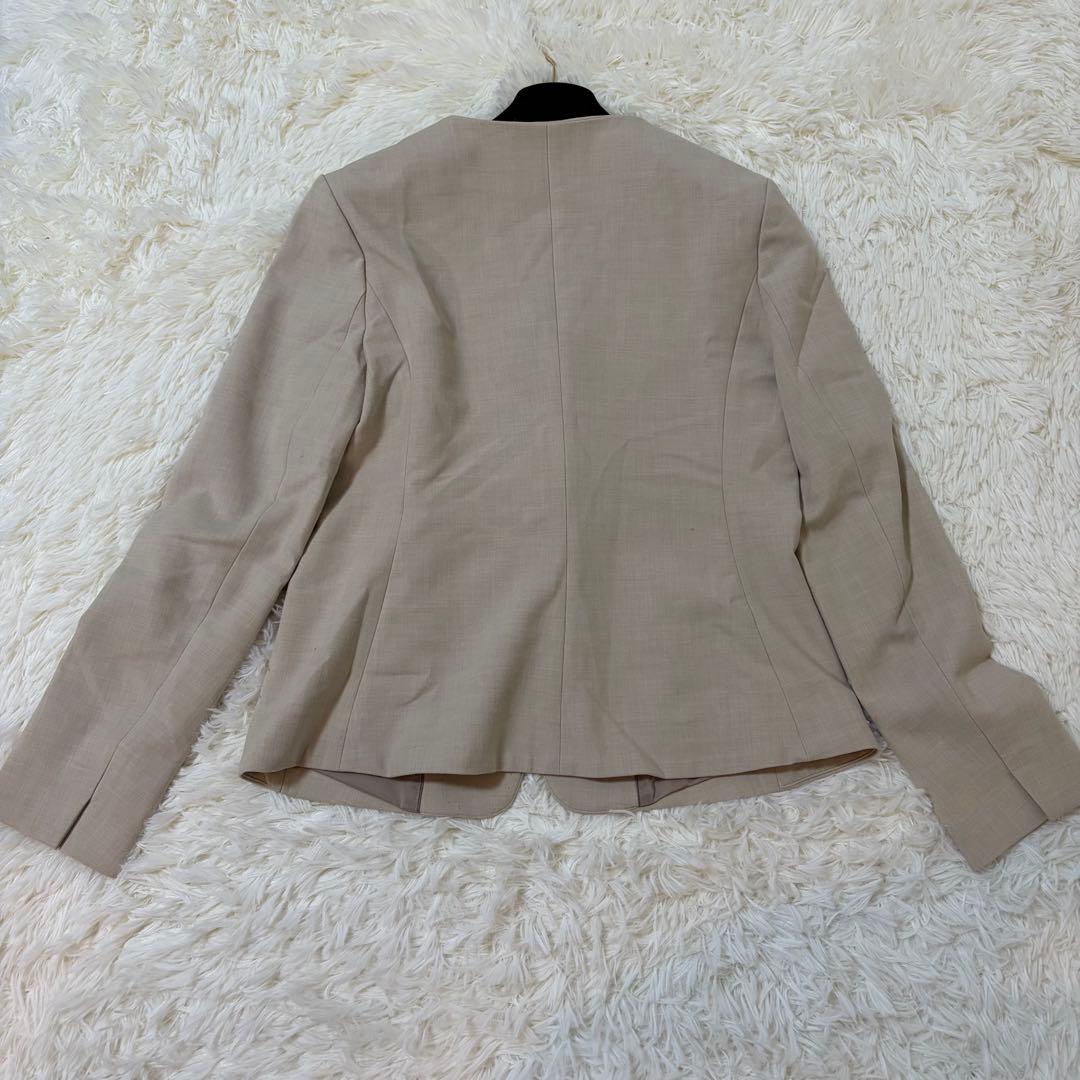 グリーンレーベルリラクシング 洗える ノーカラーパンツスーツ ワイドパンツ 40