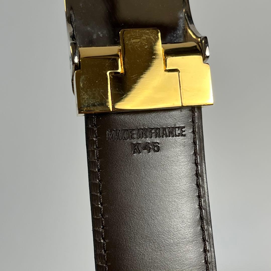 未使用級　Cartier　ベルト　リバーシブル　レザー　ブラック　ブラウン