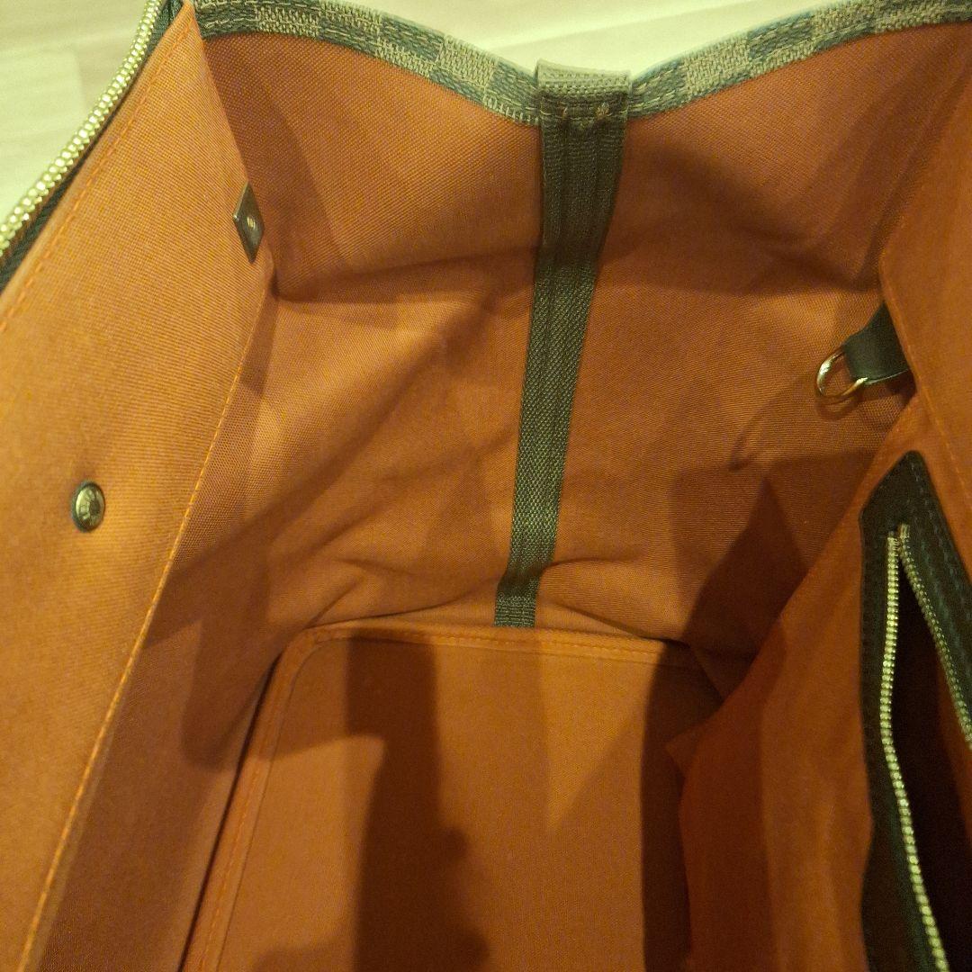 ダミエパターン ボストンバッグ 大容量