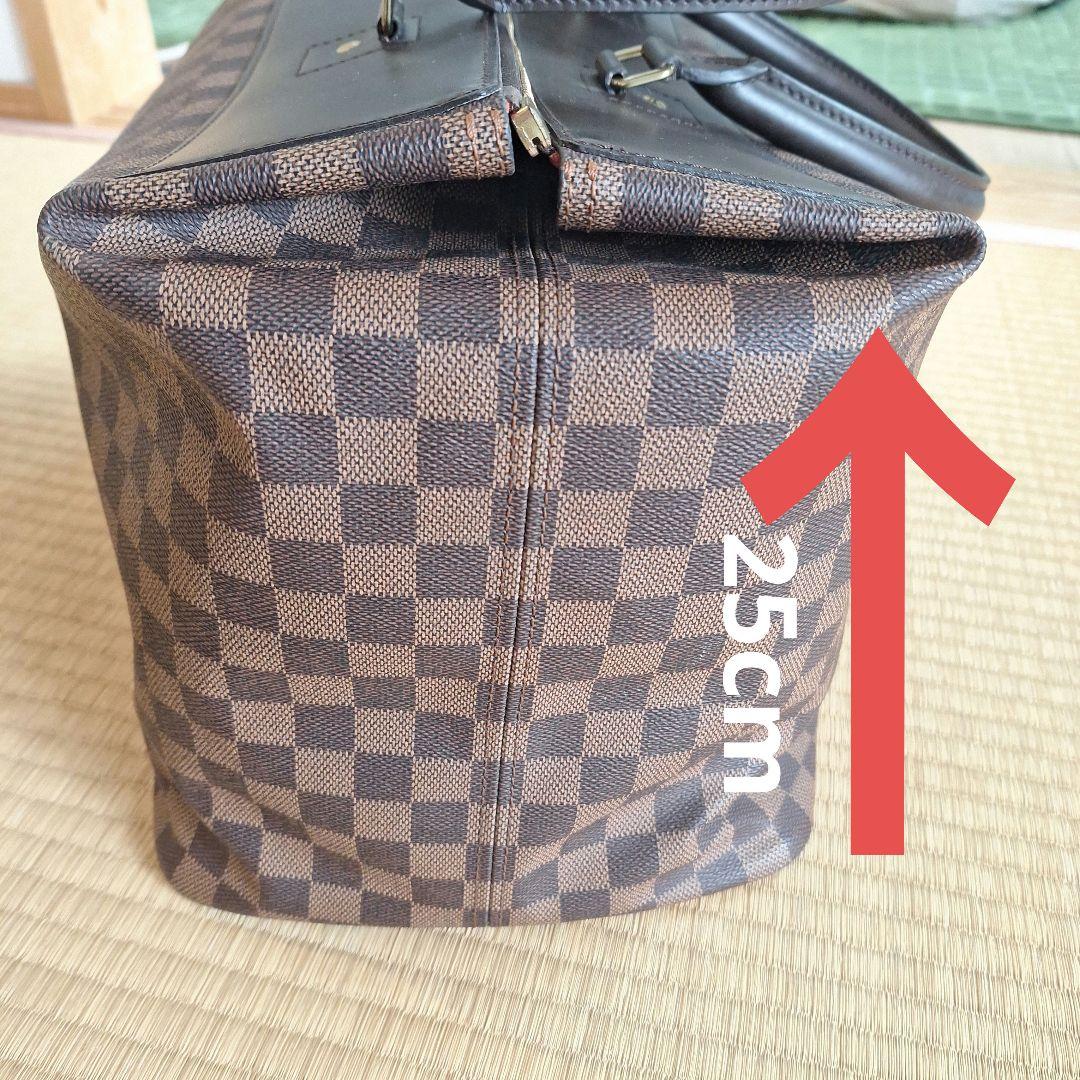 ダミエパターン ボストンバッグ 大容量