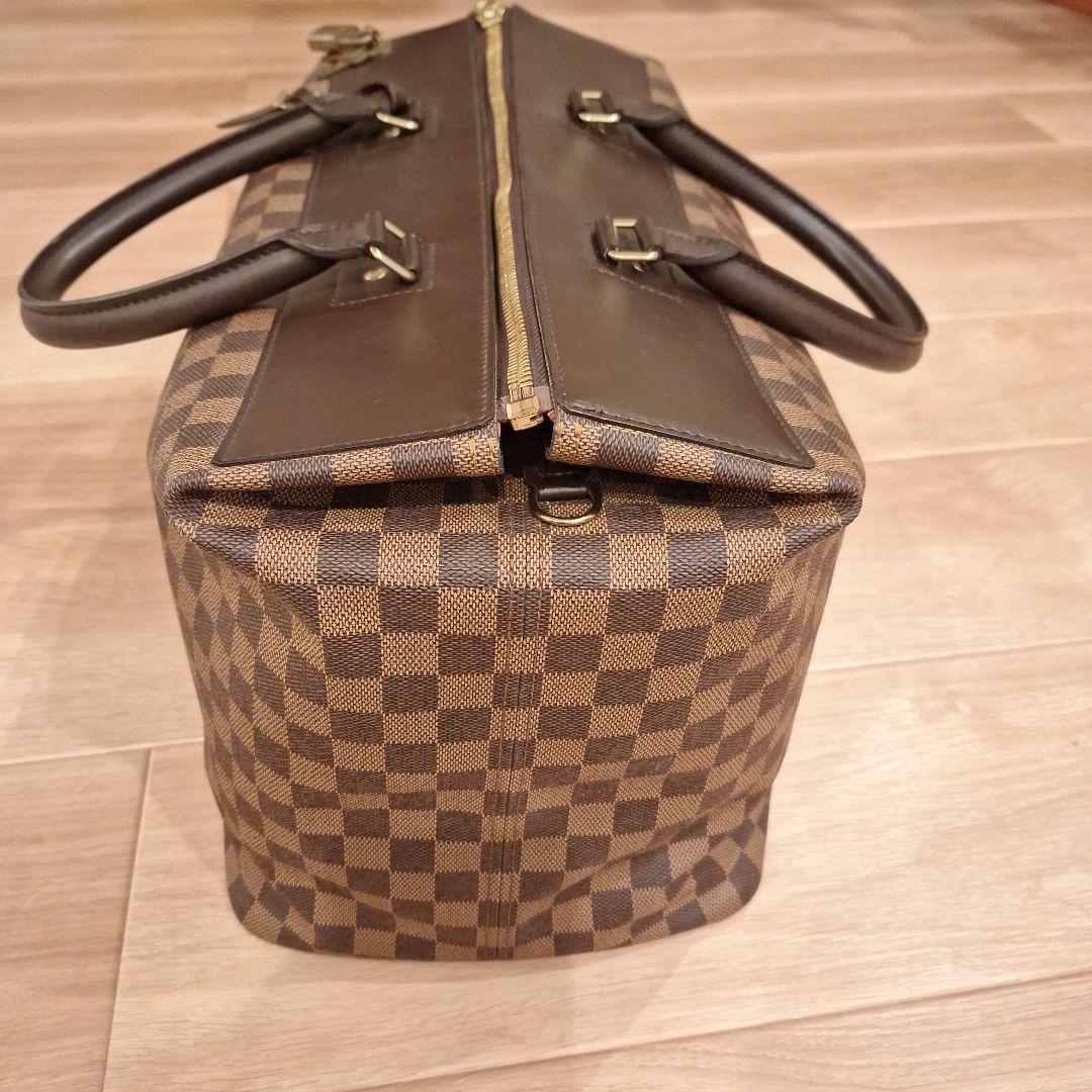 ダミエパターン ボストンバッグ 大容量