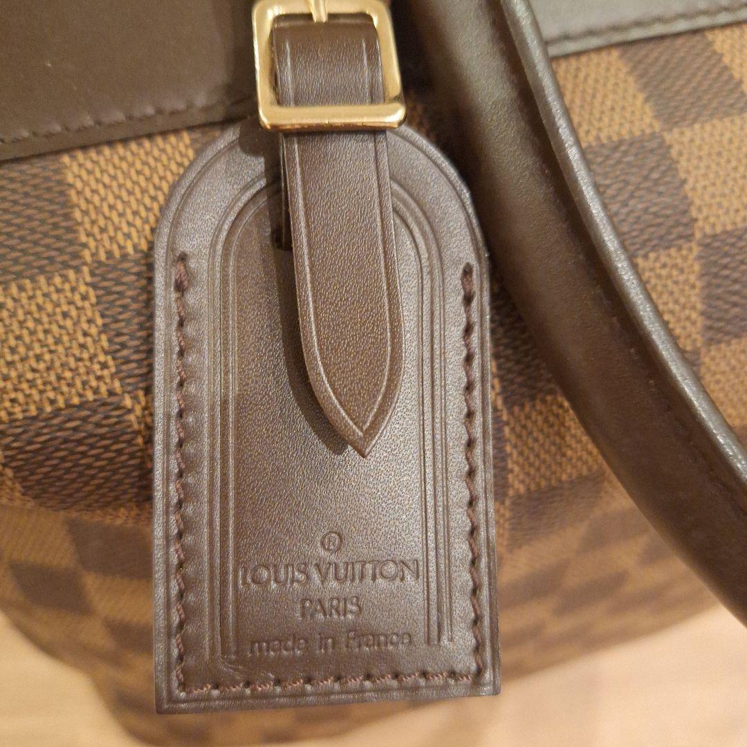 ダミエパターン ボストンバッグ 大容量