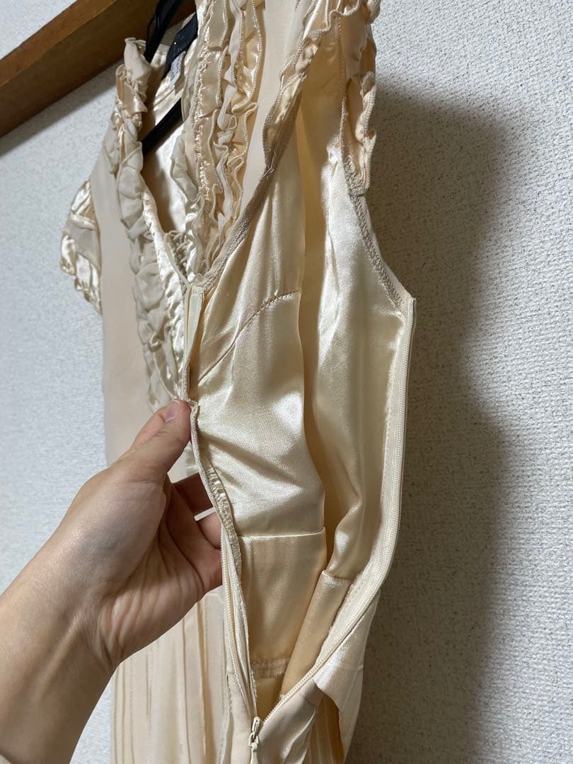 未使用！総シルク！息をのむ美しさのエレガントワンピース M〜L