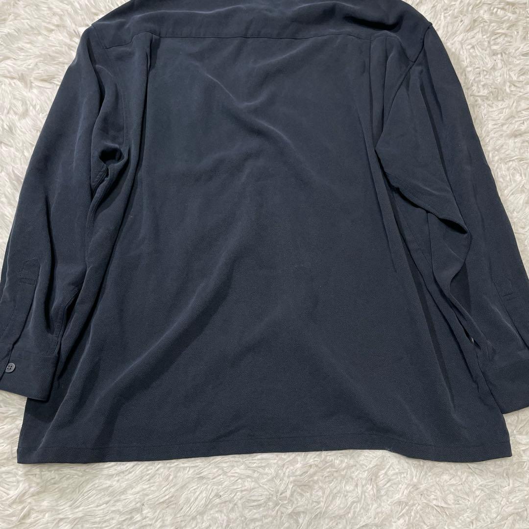 美品　バレンシアガ　スポーツ　長袖　シャツ　ネイビー　大きいサイズ　ビンテージ