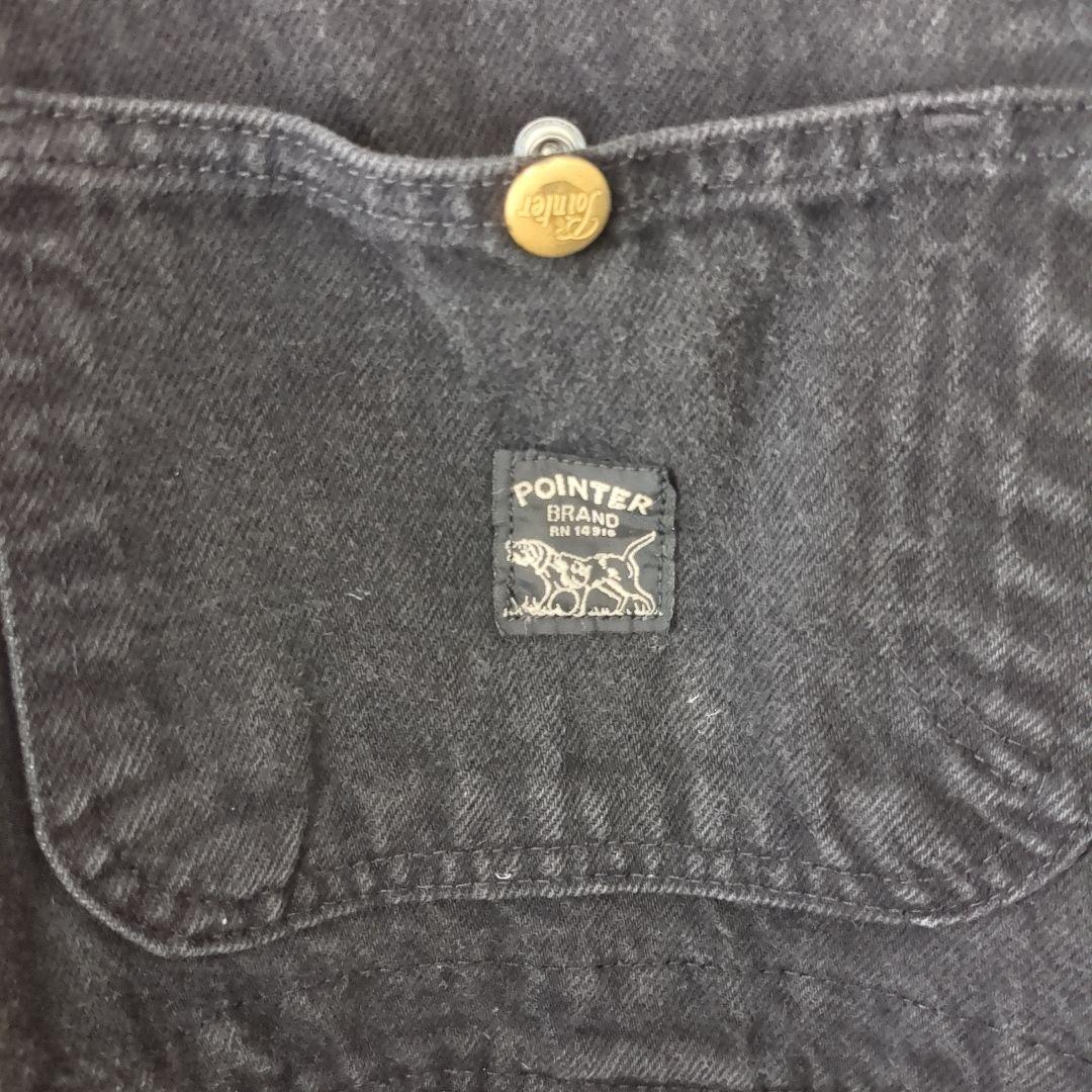 レア　Pointer　オーバーオール サロペット　ブラック　ローバック