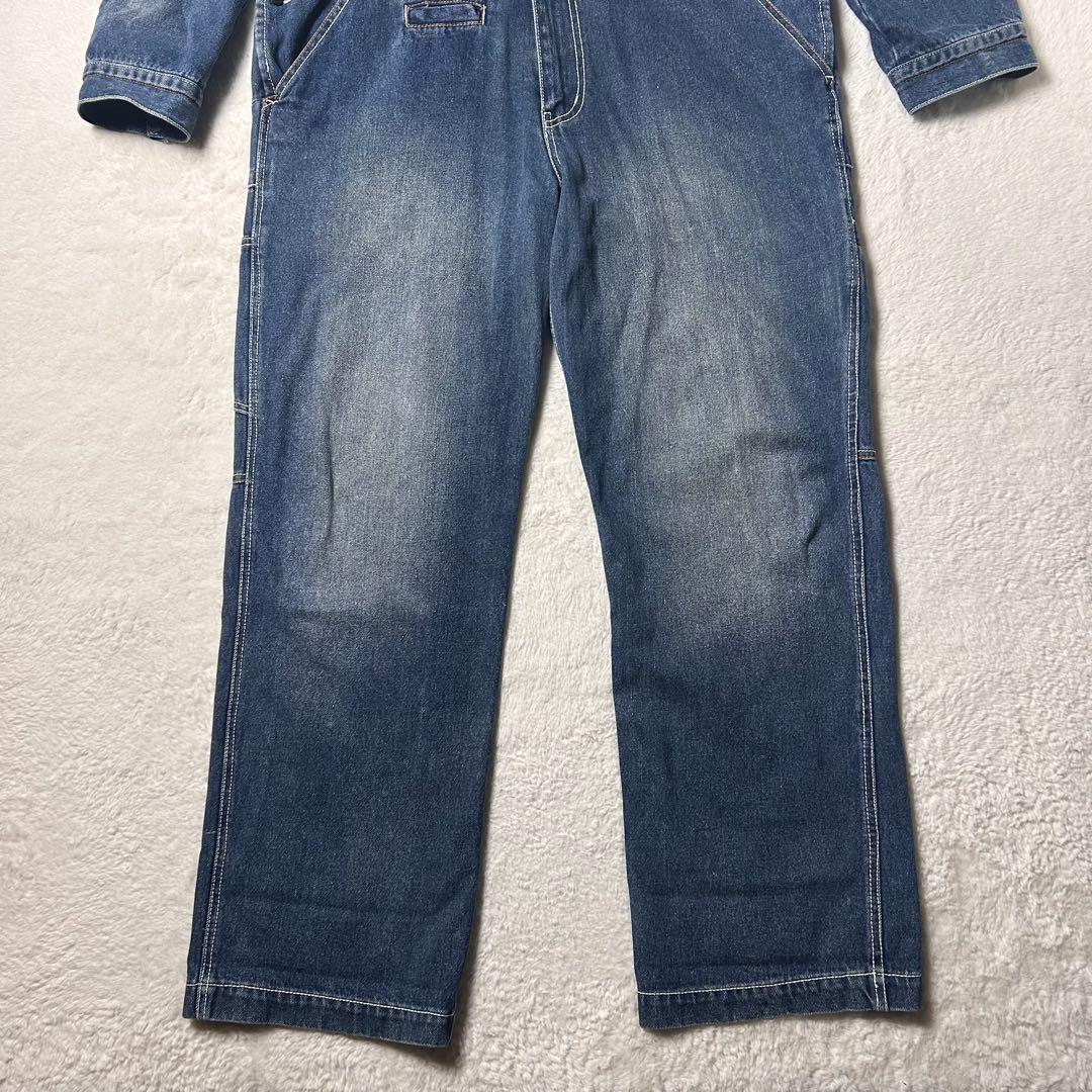 アヴィレックス AVIREX デニム オールインワン ツナギ チェーン刺繍