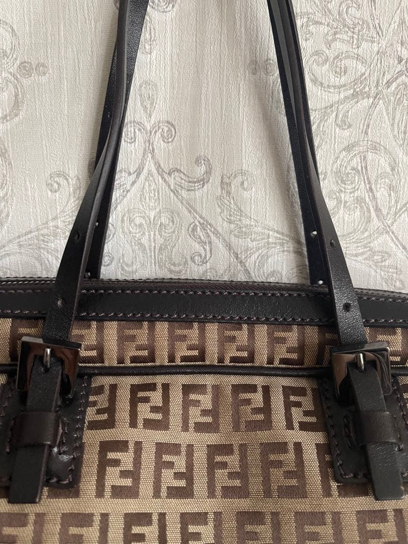 Fendi ボストンバッグ ブラウン キャンバス/レザー