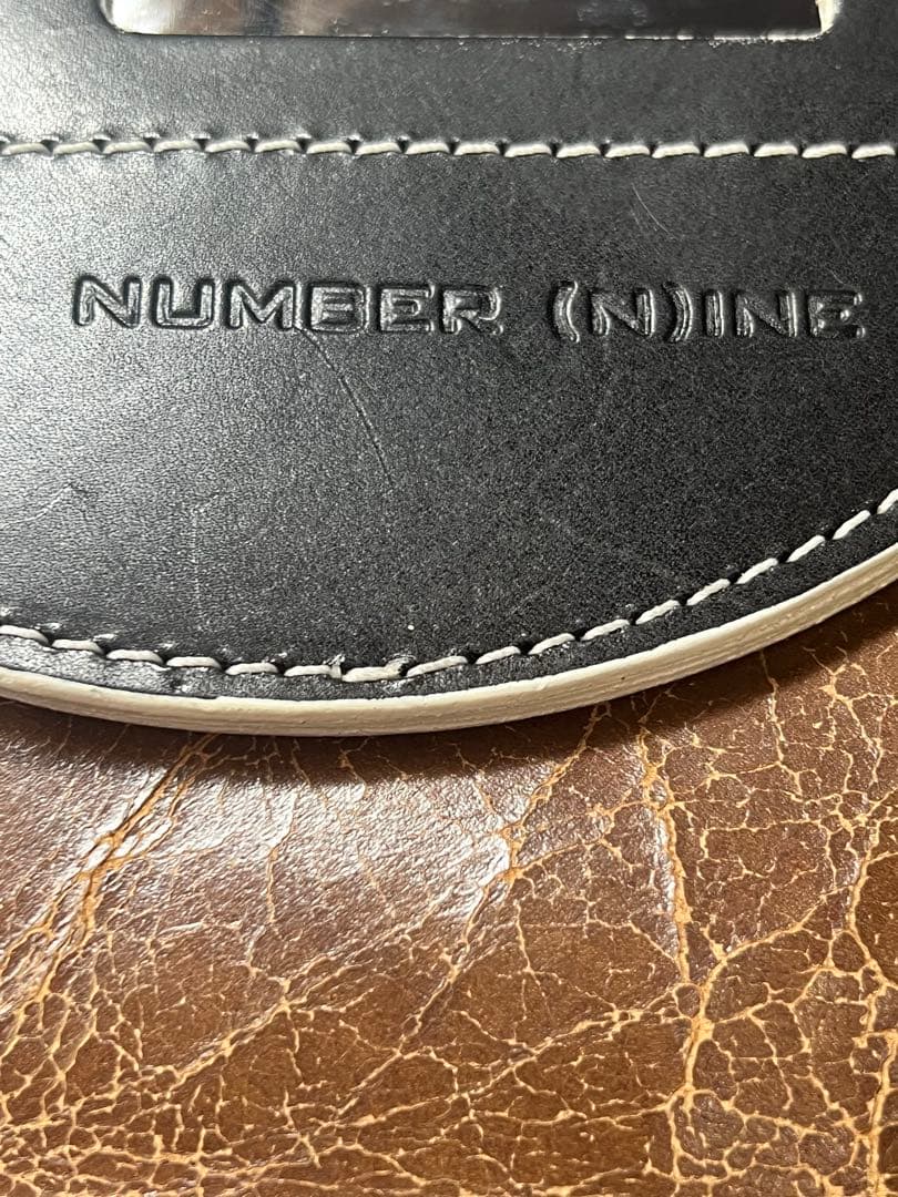 宮下期ナンバーナイン　NUMBER (NINE) 本革 円形ミラー　手鏡