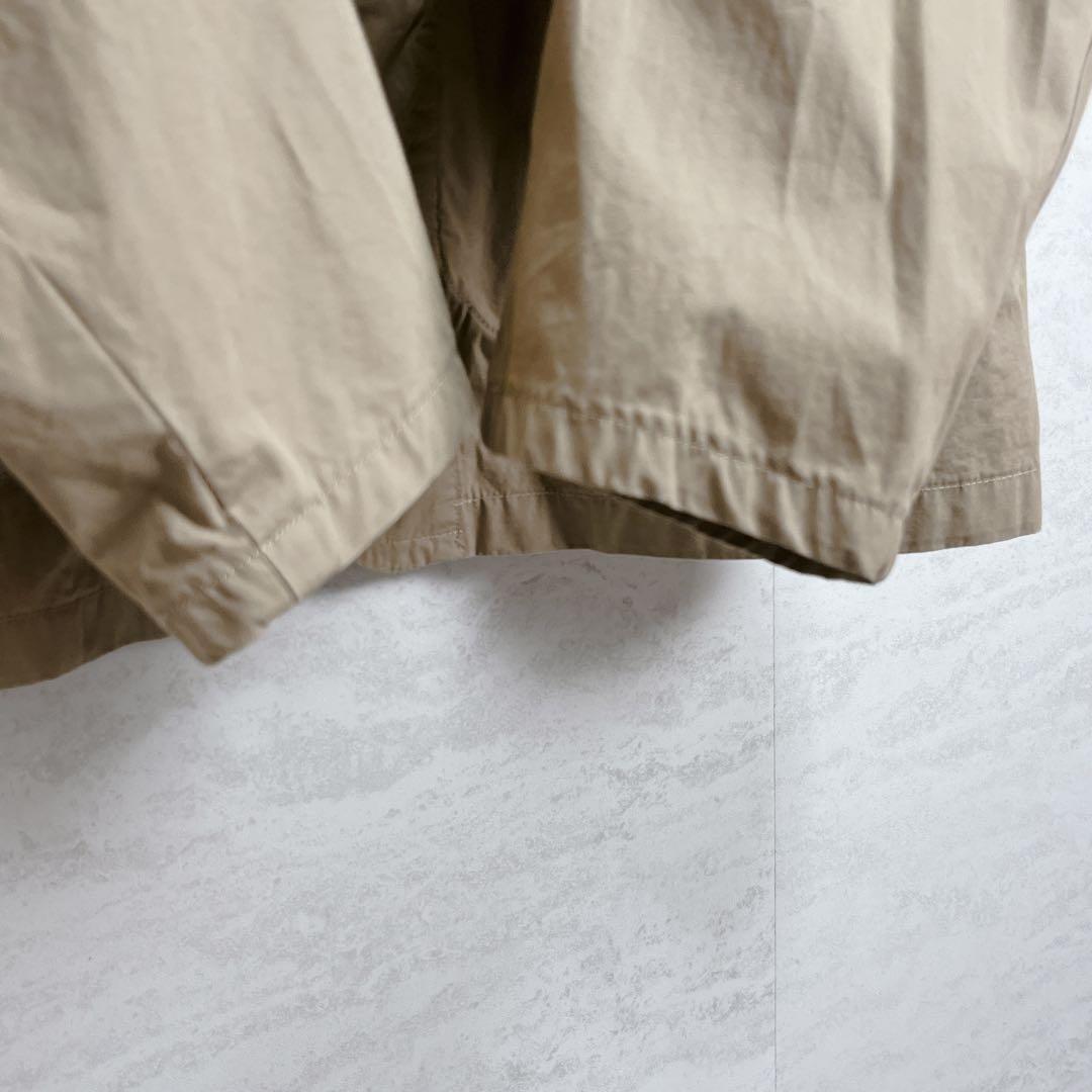 美品『ダントン』丸襟シャツジャケット ベージュ コットン 手洗可 42 ボーイズ