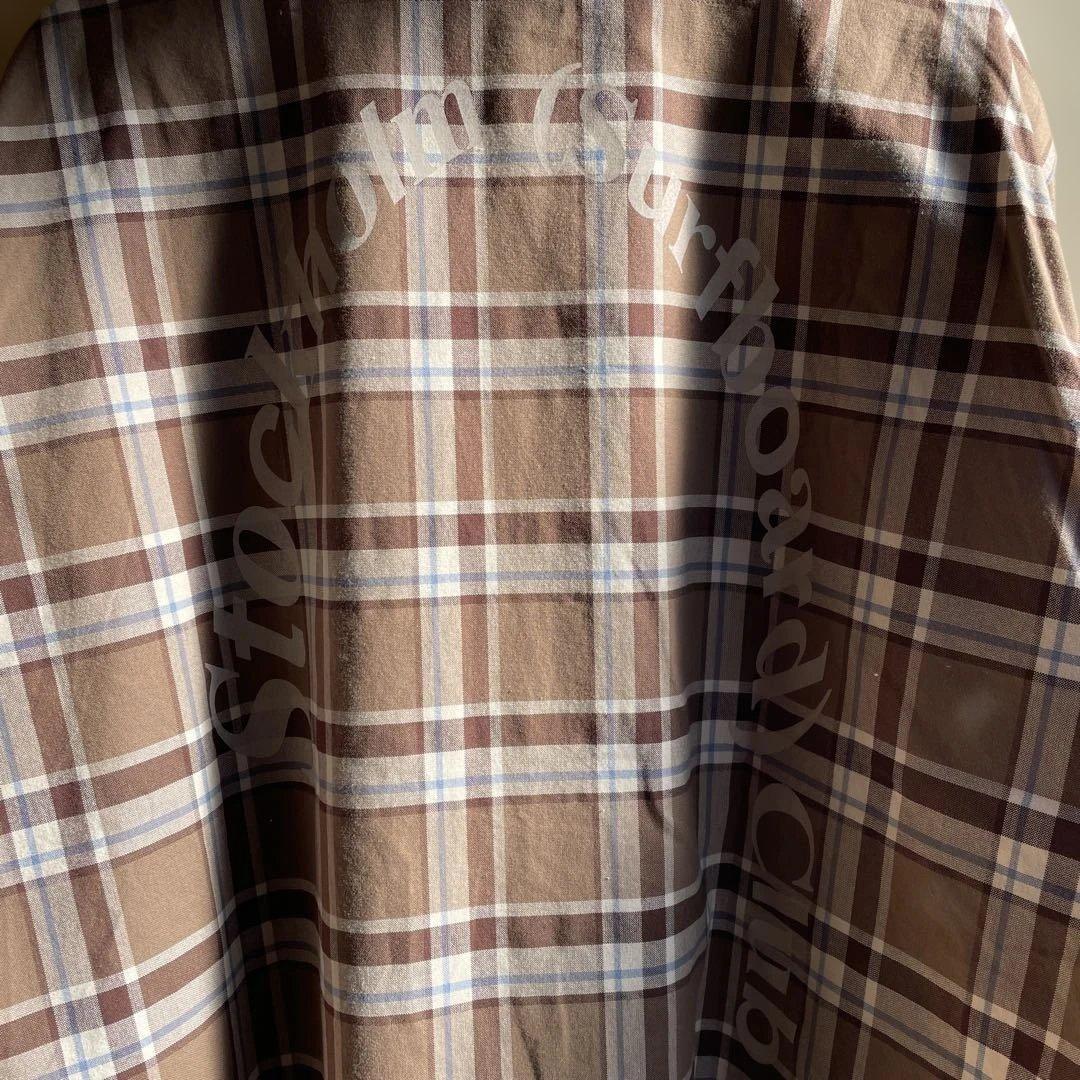 stockholm surfboard club チェックシャツ　ベージュ　L