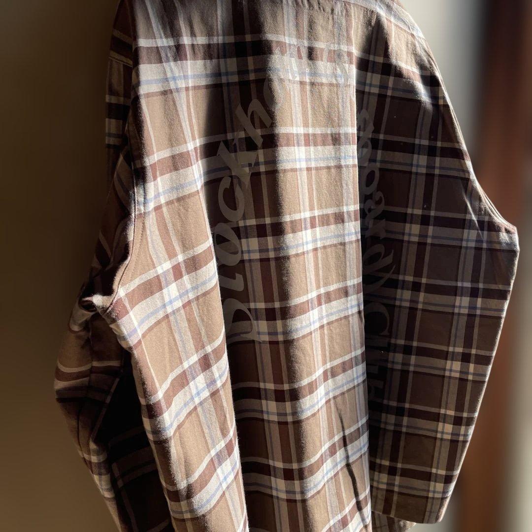 stockholm surfboard club チェックシャツ　ベージュ　L