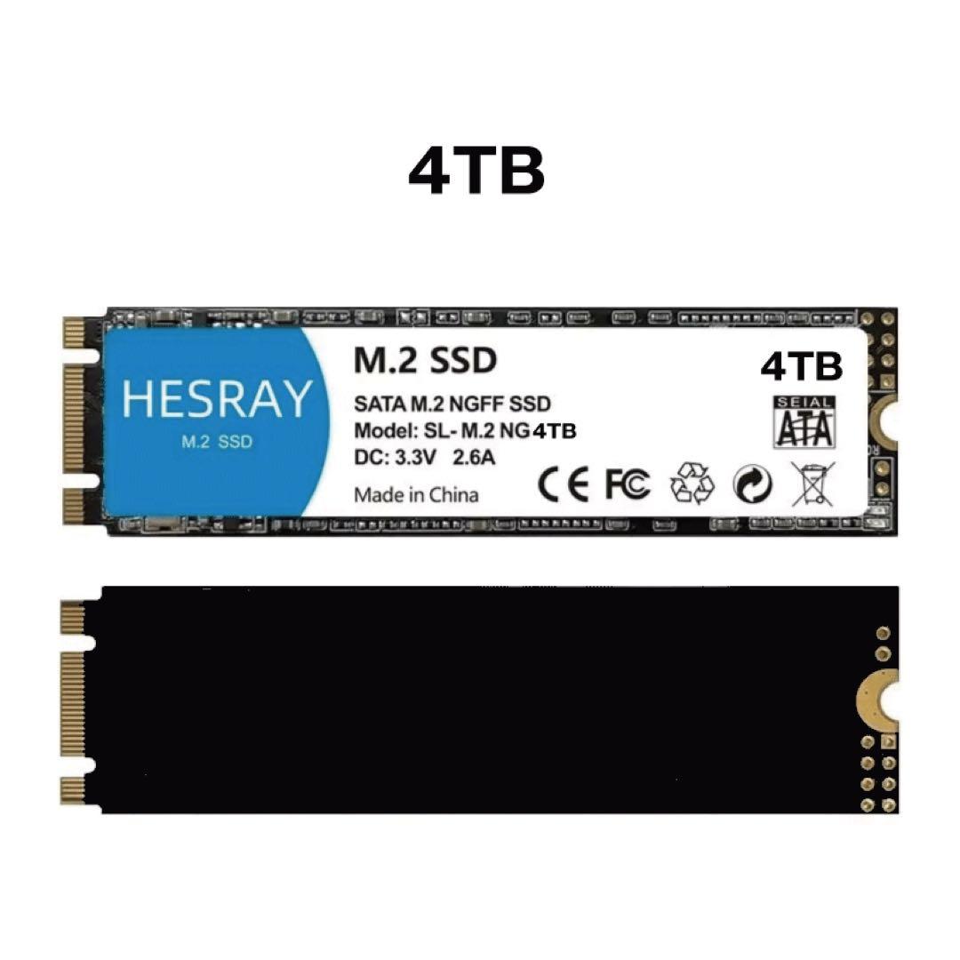 内蔵型SSD HESRAY M.2 2280 NGFF SSD 4TB SATA3.0