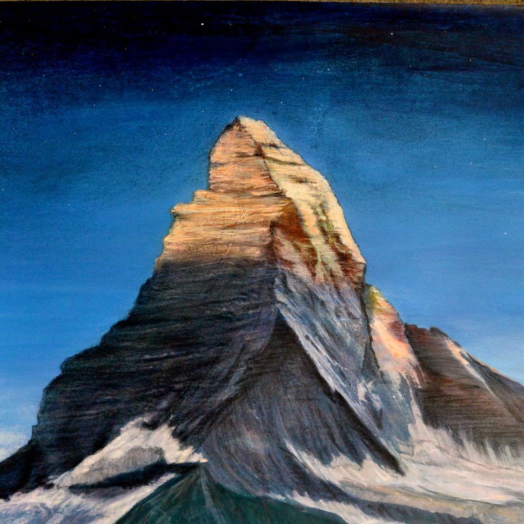 アクリル画　スイス マッターホルン 60cm x 84cm（A1）