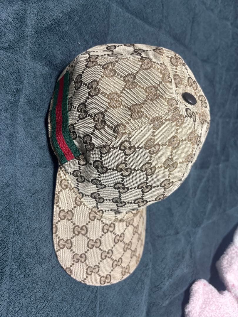 GUCCI GGロゴ ベージュキャップ Mサイズ