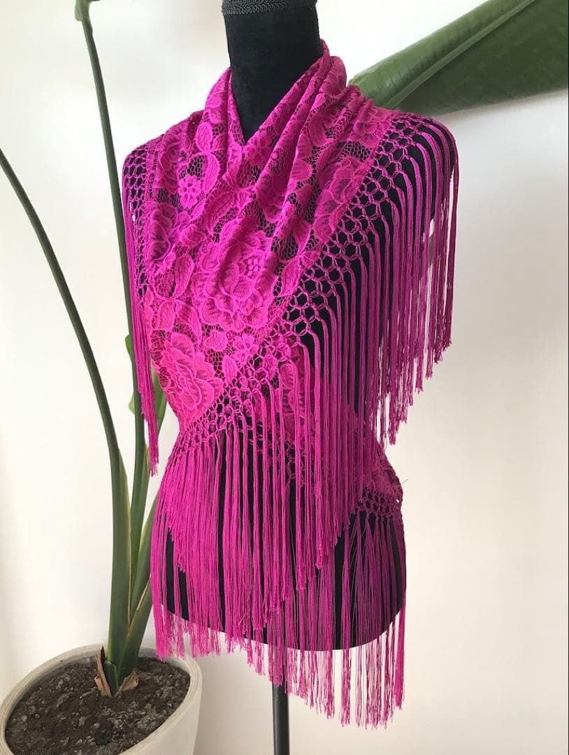 フラメンコ　マントンシージョ　エレガンテレース　ミディサイズ　ブーゲンビリア