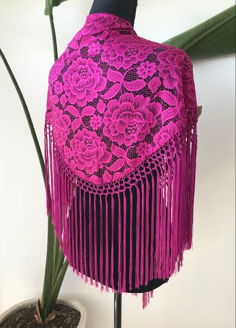 フラメンコ　マントンシージョ　エレガンテレース　ミディサイズ　ブーゲンビリア