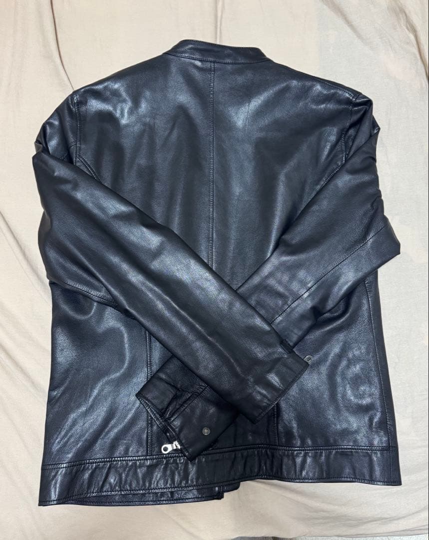 【美品】ポールスミス Paul Smithラムレザー シングルライダース XL