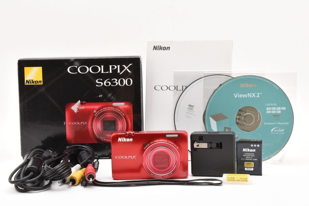 【美品】NIkon COOLPIX S6300 アーバンレッド　動作確認済