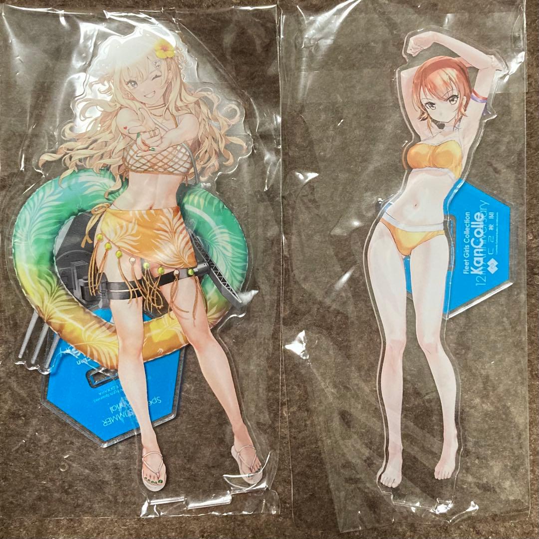 艦これ アクリルスタンド コミケ 水着ミネアポリス 水着リアリー 2点セット