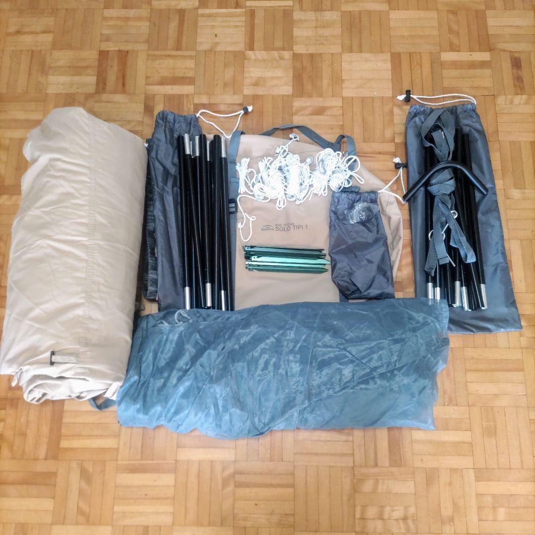 美品！BUNDOK SOLO TIPI 1TC&二股ポールセット