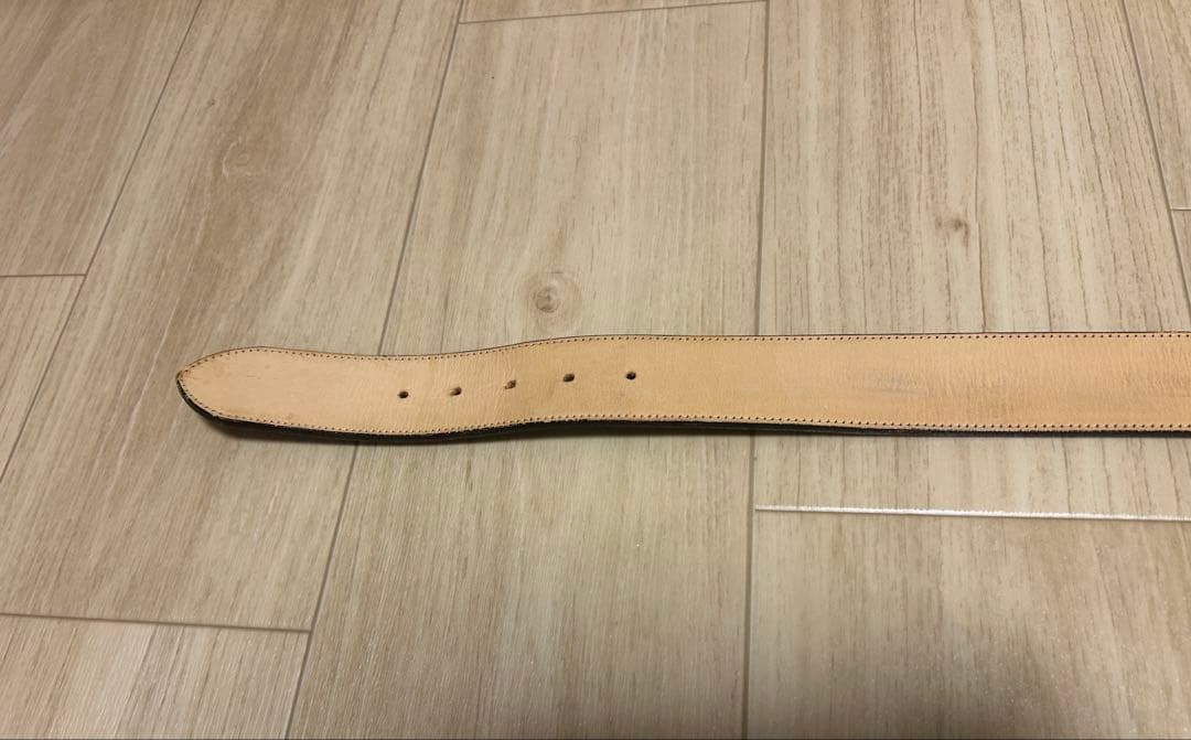 マスターマインド　レザーベルト　ロゴ刺繍　黒　ゴールド　master mind