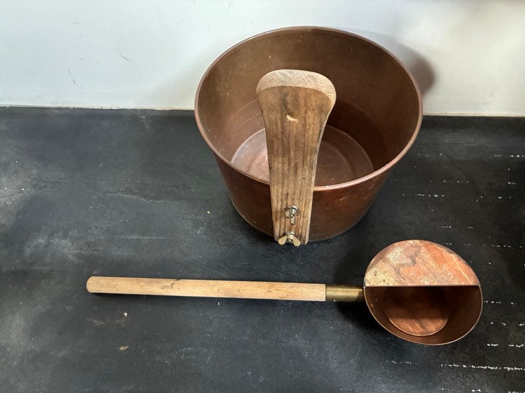 ファイヤーサイド コッパー　ロウリュ　銅　桶　柄杓セット