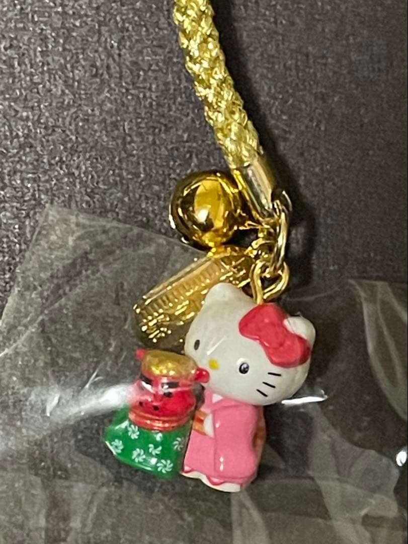 レア！ハローキティ 根付け えんぎもんシリーズ3個セット