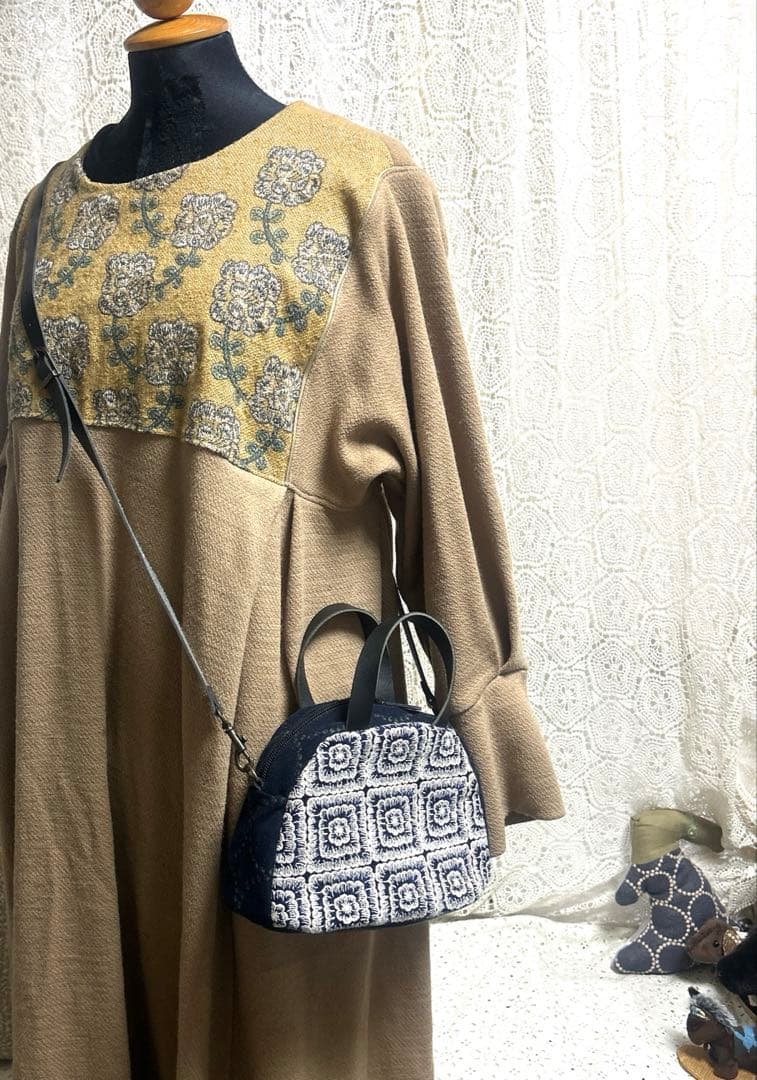 専用60123B ミナペルホネンハンドメイド ミニミニポシェット　紐なし