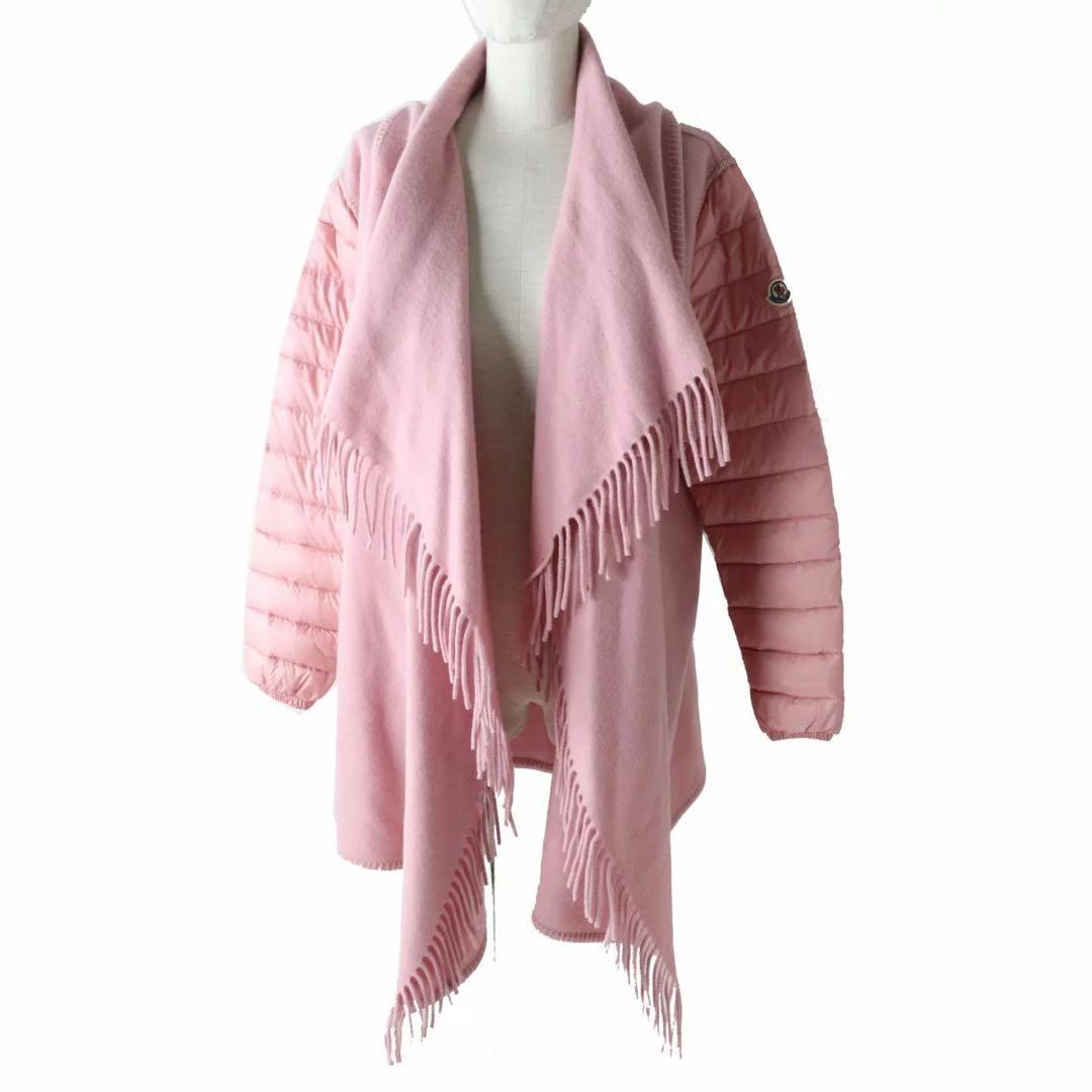 MONCLER ピンク フリンジダウンジャケット