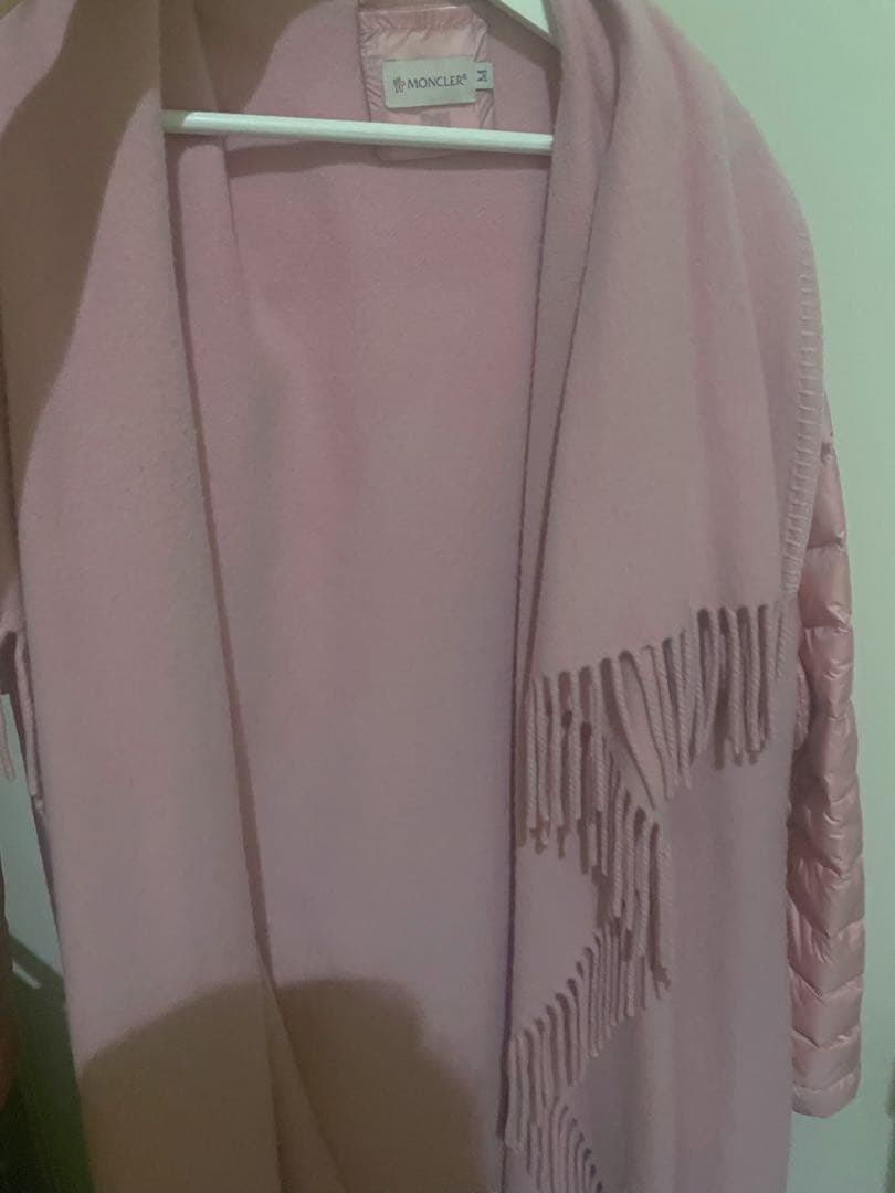 MONCLER ピンク フリンジダウンジャケット