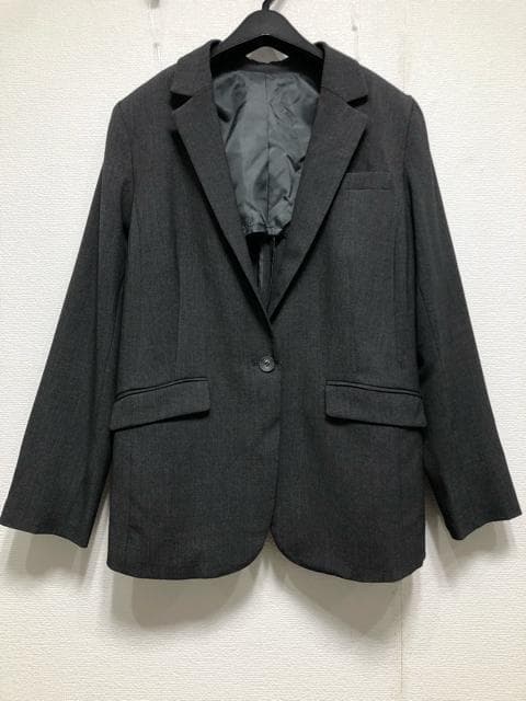 新品☆LLグレー系9分丈テーパードパンツスーツストレッチ仕事フォーマル◯G265