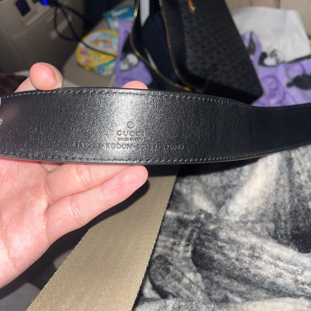 GUCCI ダブルGバックル ベルト ブラック