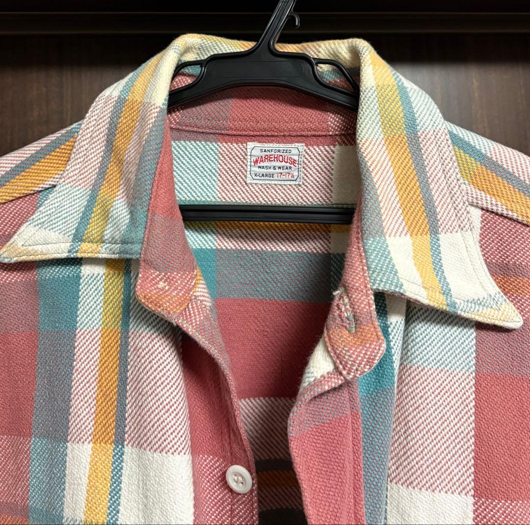WAREHOUSE ネルシャツ XLサイズ ウェアハウス チェック柄