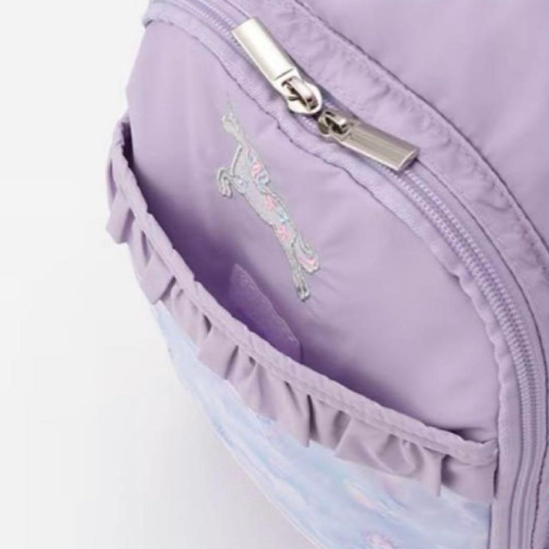 メゾピアノ シャボン玉ユニコーン柄　ナイロンリュック　大