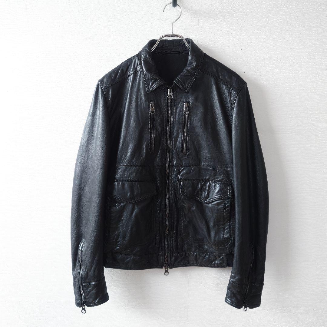 MAURO GRIFONI　羊革 ラムスキン レザージャケット　archive