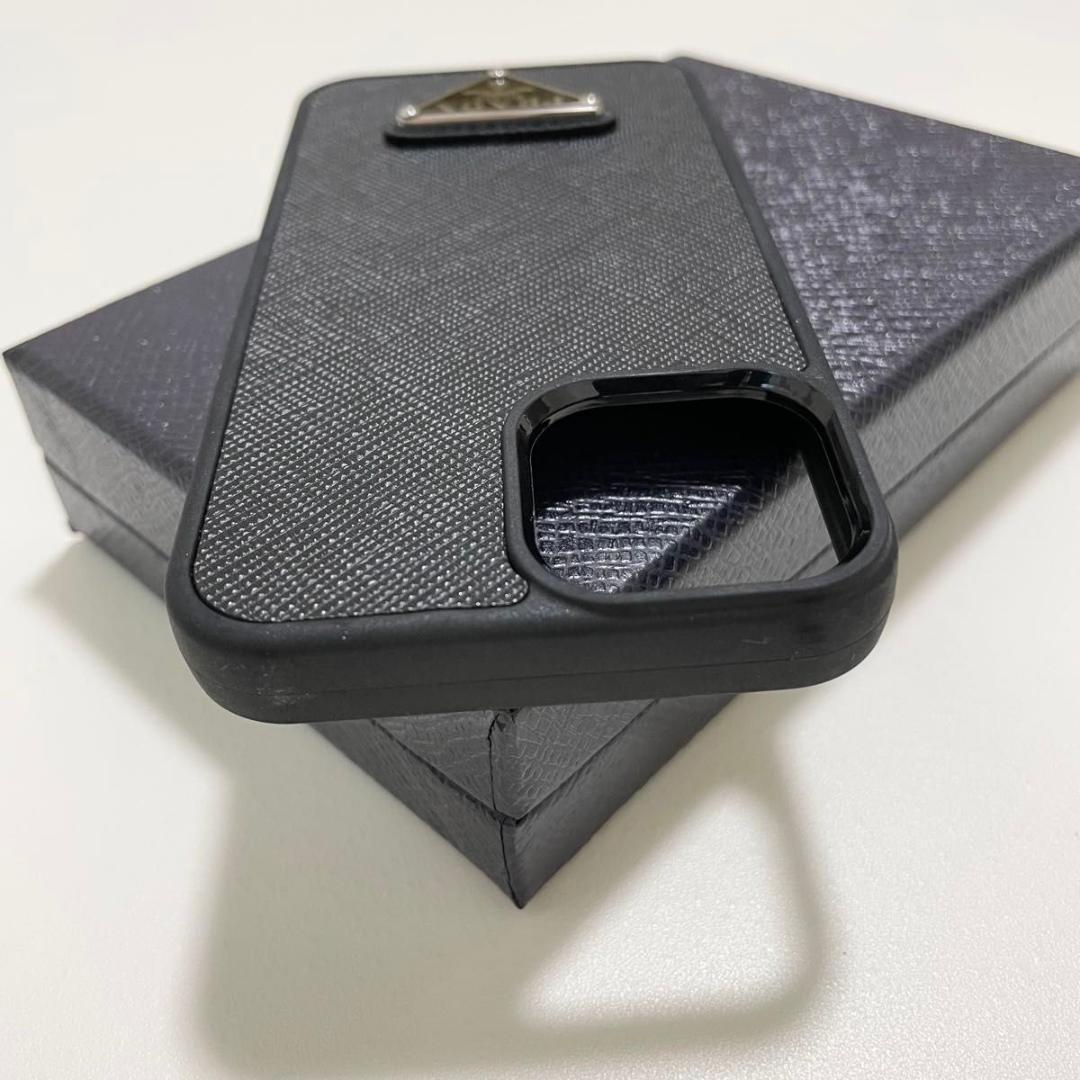 プラダ iPhone13 mini スマホケース 黒 サフィアーノ 新品未使用